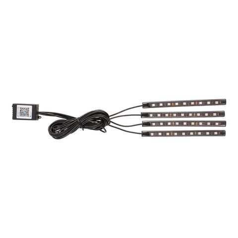 4-Piece LED Car Ambient Light with Remote & App Control, UA130009