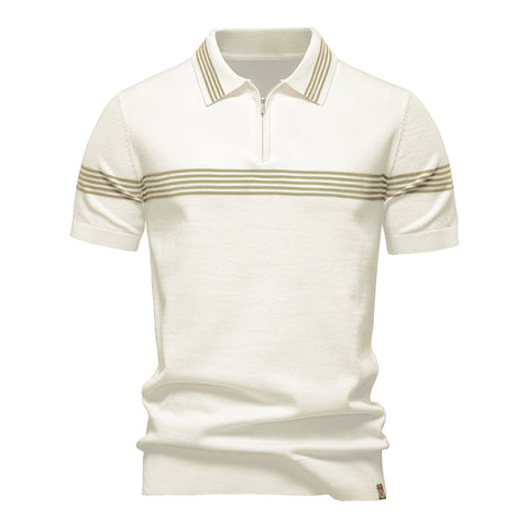 Turn-Down Short-Sleeve Polo Shirt, CC290424