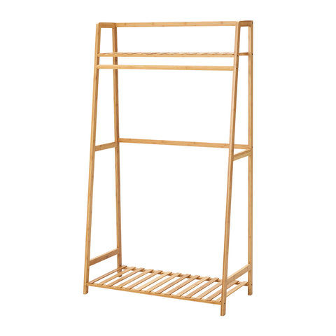 Wooden Clothes Rack with Shelves, HO0013