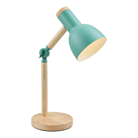 Metal & Wood Table Lamp with Adjustable Arm, LI530016 (VER.2)