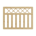 4 x 3 ft Outdoor Cross Top Wooden Garden Gate Pedestrian Fence Yard Door, AI1469