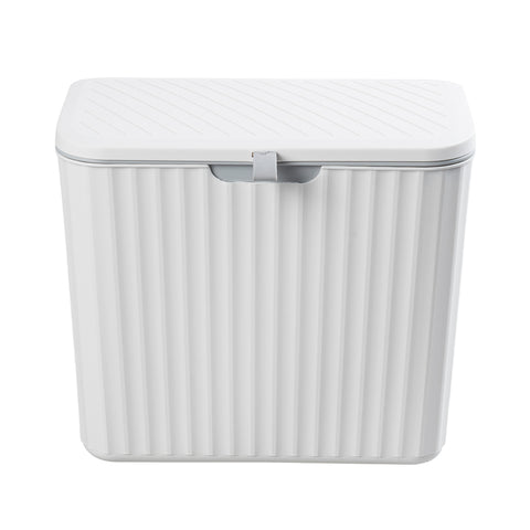 7L Hanging Wall-mounted Rubbish Bin With Lid for Kitchen Bathroom, WM0821 (Ver.2)