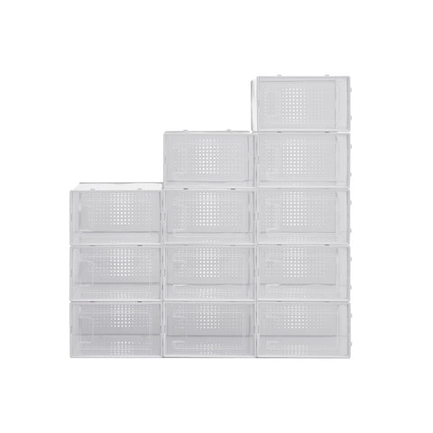 12 Pack Stackable Shoe Storage Boxes, SC1195
