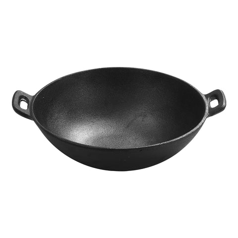 30 x 30 cm großer Gusseisen-Wok mit Griffen, GK190079 (DE)