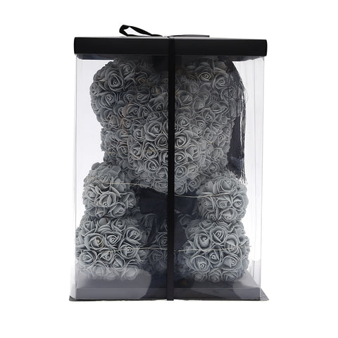 Bow-knot Rose Teddy Bear Doll with Gift Box and Lights, SC0590