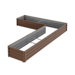L-Shaped Galvanized Steel Raised Garden Bed, PM1816