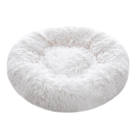 Livingandhome Calming Round Donut Plush Dog Cuddler Bed, SW0609