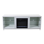 Freestanding TV Stand Entertainment Center with 18" Fireplace, PM1673PM1674