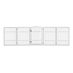 Livingandhome Freestanding Wooden Pet Playpen 5-Panel White, FI0564