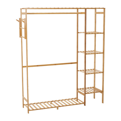 Wooden Clothes Rack with Side Hooks, HO0005