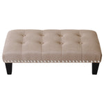 Linen Upholstered Footstool, ZH0213