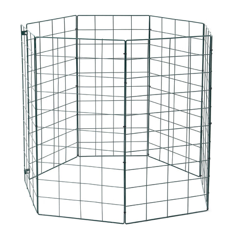 7 Panels Foldable Black Pet PlayPen without door for Indoor and Outdoor Use, LG0371