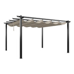 13x13ft Aluminium Pergola with Retractable Roof, LG1609LG1610 (Ver.2)