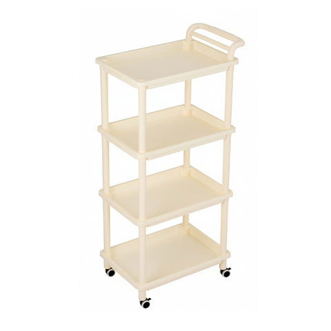 4-Tier Multifunction Plastic Storage Cart Organizer Rack, HM320151 (Ver.2)