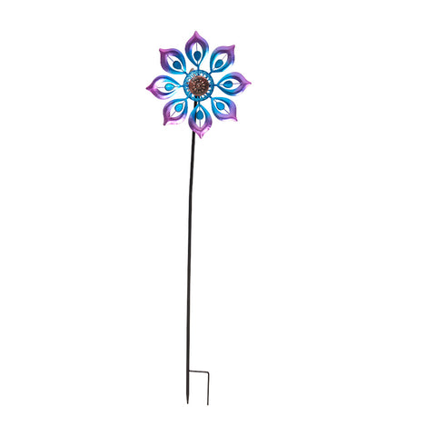 Outdoor Metal Wind Spinner Windmill Weathervane for Yard Garden Patio Decoration, GD200012