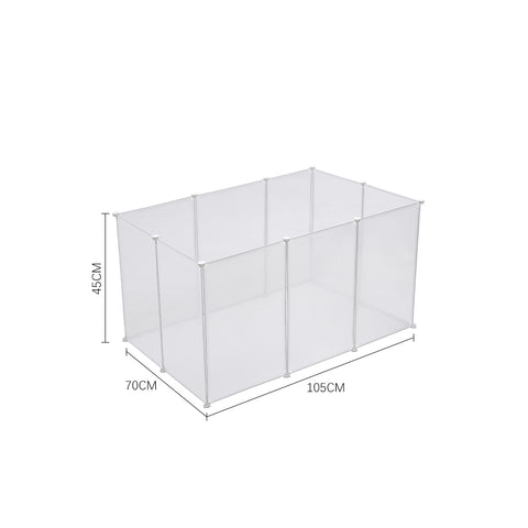 10 Panels Portable Clear Pet Playpen Fence for Outdoor and Indoor Use, CT0643