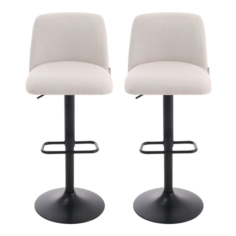 Livingandhome 2 Set Swivel Counter Bar Stools with Mid Backrest, FA0323