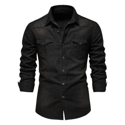 Long Sleeve Button-Up Shirt with Chest Pockets, CC290384