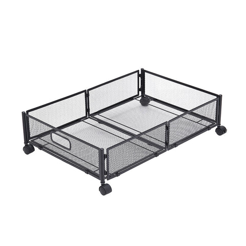 Livingandhome Metal Underbed Wheeled Storage Container, SW0660