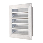 Weather Fixed Louvre Ventilation Grille Aluminium Finish with Mesh, JC0126