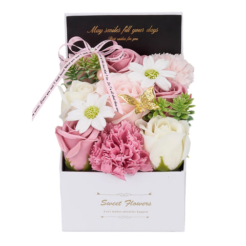 Rose Scent Soap Flower Gift Box Tabletop Decor, BW540005