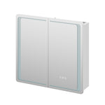 Double-Door Bathroom Mirror Cabinet with LED Lighting, FW240014