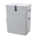 Set of 4 Storage Boxes with Lid and Handle, SC1571 (Ver.2)