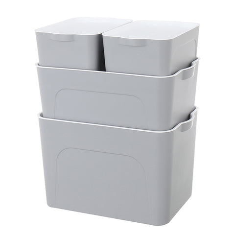 Set of 4 Storage Boxes with Lid and Handle, SC1571 (Ver.2)