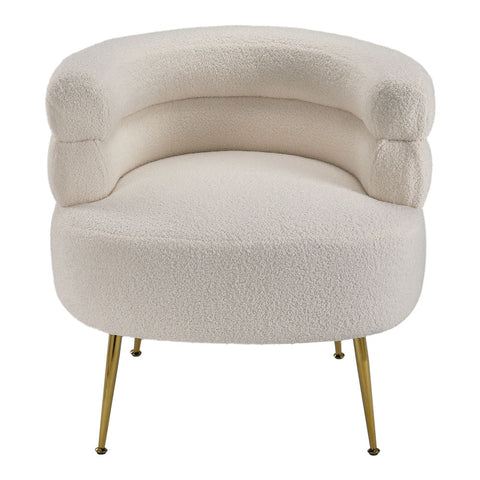 Livingandhome Curved Upholstered Single Sofa Accent Chair, FA0024