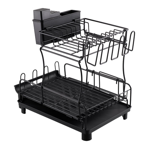 2-Tier Dish Drainer with Retractable Draining Base, HM320017 (Ver.2)