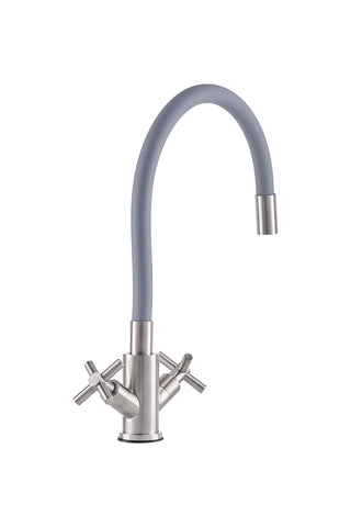 G1/2 Flexible Silicone Dual-Handle Kitchen Faucet Mixer Tap, DM0934 (Ver.2)