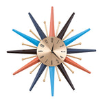 Large Metal Starburst Decorative Wall Clock, HF070119 (Ver.2)
