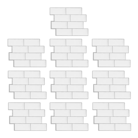 10Pcs Self-Adhesive Wall Tile Stickers, HF070034 (Ver.2)