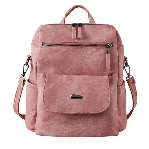 Vintage PU Leather Backpack, JW0019