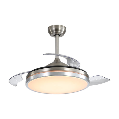 Livingandhome 42inch Acrylic Ceiling Fan Light with Retracted Blades, DM0814