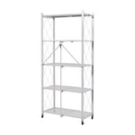 5-Tier Foldable Metal Storage Shelf with Casters,YF0001 (Ver.2)