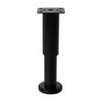 4er-Set Höhenverstellbare Möbelbeine aus Metall, Schwarz – Ersatzfüße für Schrank, Tisch  DIY-Projekte [Möbelbein 4er-Set Schwarz Metall höhenverstellbar 12–18 cm für Schrank und Tisch], FA150001(DE)