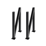 2Pcs Black N-shaped Iron Table Legs, PM1536 (Ver.2)