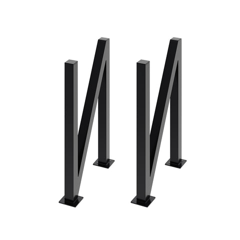 2Pcs Black N-shaped Iron Table Legs, PM1536 (Ver.2)
