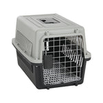 Hartschalen-Pet-Transportbox Grau/Schwarz 48×30×32cm für Kleintiere [TRANSPORTBOX Grau/Schwarz 48×30×32cm], PO320001(DE)