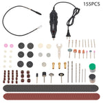 155Pcs 200W Handheld Rotary Tool with Flex Shaft, GT140038