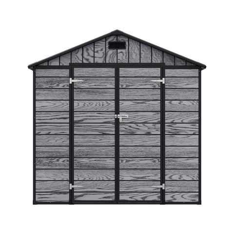 8x4ft Apex Roof Garden PP Tool Shed Outdoor Patio Storage House, GS010048GS010049GS010050