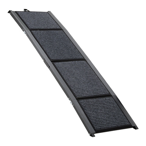 160x44cm Outdoor Foldable Metal Dog Ramp Non-slip Pet Ladder For Car, CW0025