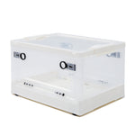 Transparent Folding Storage Box with Wheels for Home Organizer, WZ0024