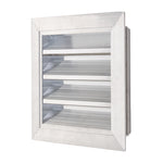 Weather Fixed Louvre Ventilation Grille Aluminium Finish with Mesh, JC0125