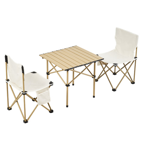 Portable Folding Camping Table with Two Chairs, CH0055
