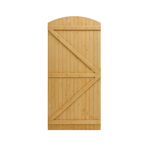 Livingandhome Semi Braced Arch Top Strong Wooden Garden Gate, LG1213