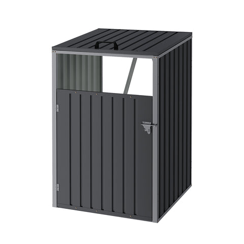 Metal Outdoor Garbage Bin Shed For 1 Trash Bin, PM1818
