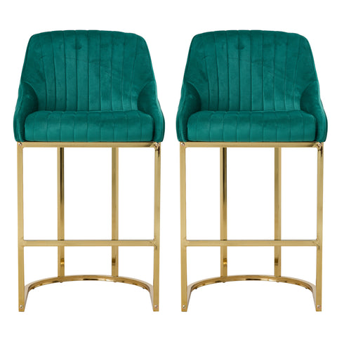 Set of 2 Upholstered Bar Stools, FD240006 (Ver.2)