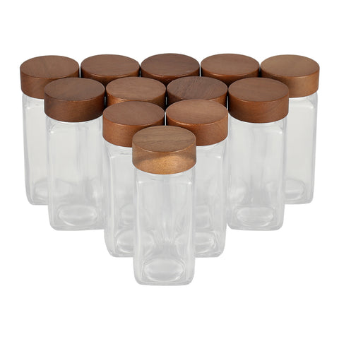 12Pcs Glass Spice Jars with Lids, CT0426 (Ver.2)